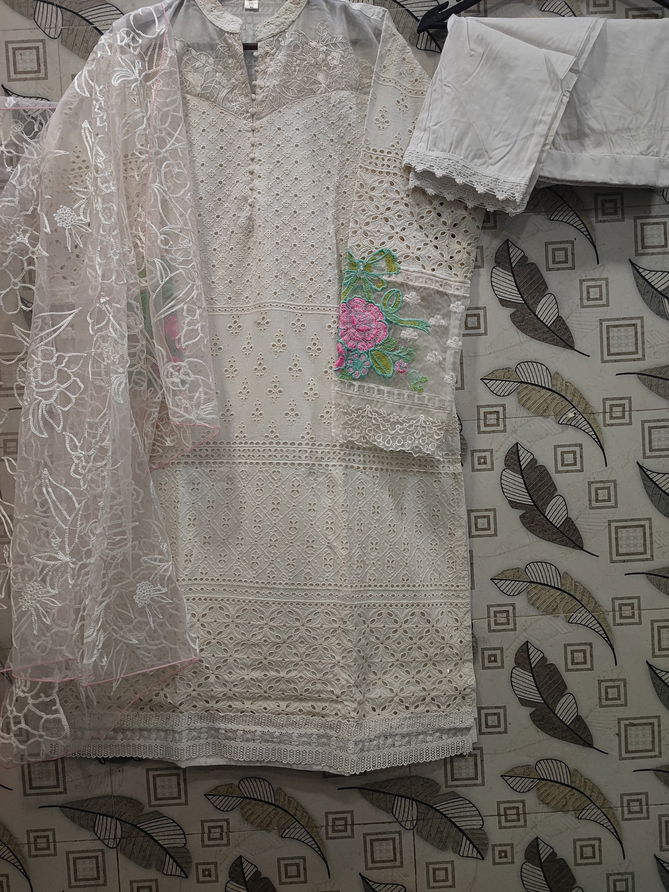 Hazzel 7773 A To D Cotton Chiken Embroidery Pakistani Suits Suppliers in India
